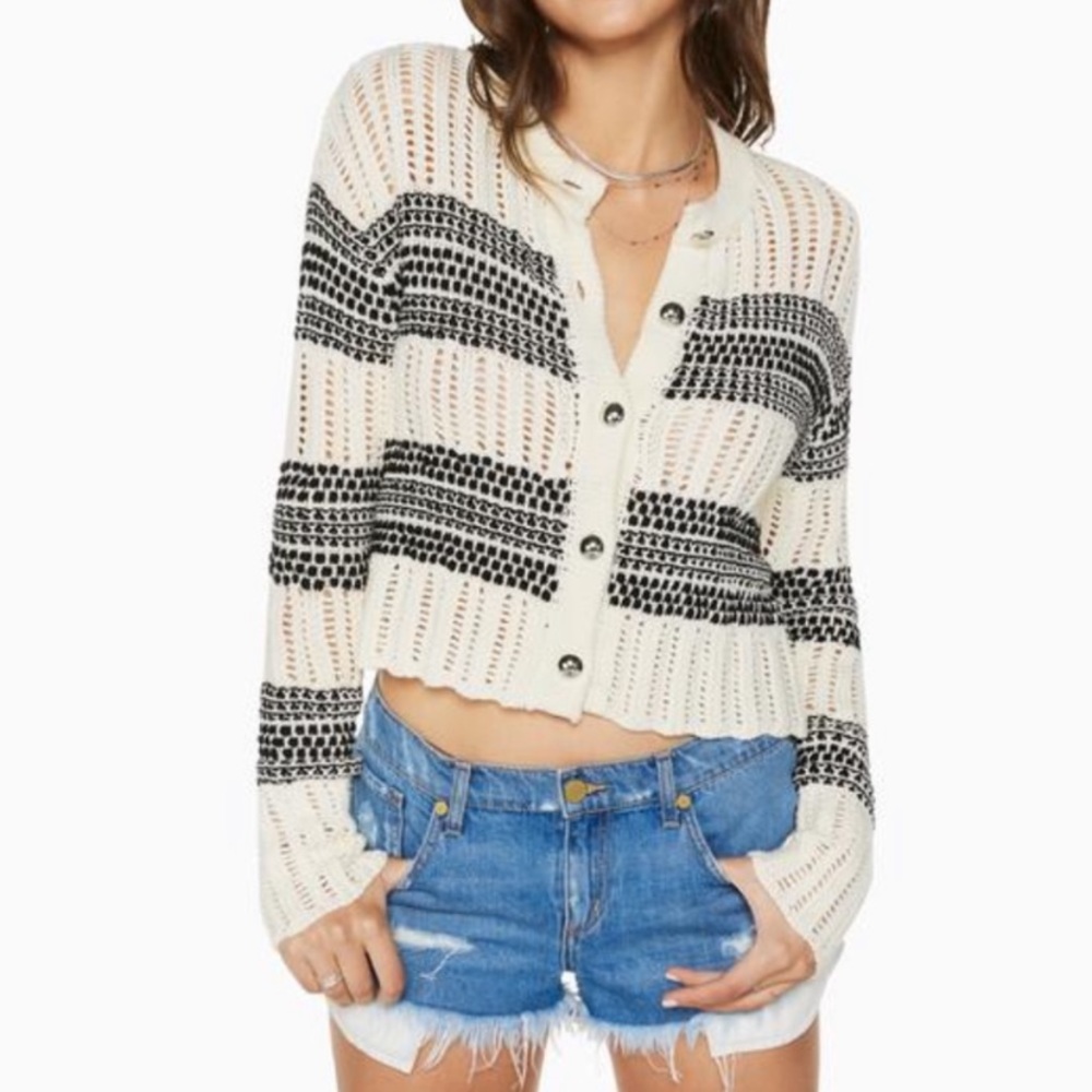 Ramy Brook Sarah Crochet Cardigan XXS